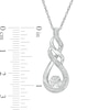 Thumbnail Image 3 of Diamond Accent Cascading Loop Pendant in Sterling Silver