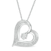 Thumbnail Image 0 of Multi-Diamond Accent Heart Pendant in Sterling Silver