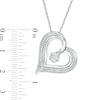 Thumbnail Image 2 of Multi-Diamond Accent Heart Pendant in Sterling Silver