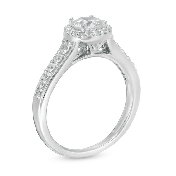 1 CT. T.w. Diamond Frame Engagement Ring in 14K White Gold