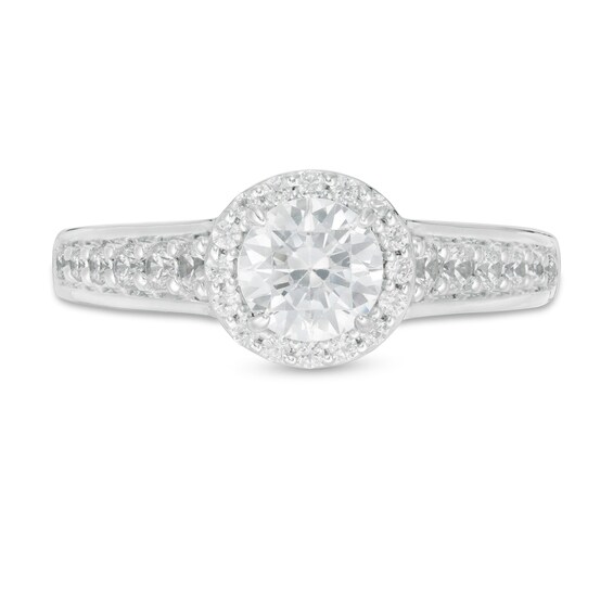 1 CT. T.w. Diamond Frame Engagement Ring in 14K White Gold