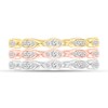1/3 CT. T.W. Marquise Composite Diamond Three Piece Stackable Ring Set in Sterling Silver with 18K Two-Tone Gold Plate