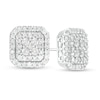 Thumbnail Image 0 of 1-1/4 CT. T.W. Cushion-Shaped Multi-Diamond Frame Stud Earrings in 10K White Gold