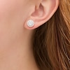 Thumbnail Image 2 of 1 CT. T.W. Multi-Diamond Frame Stud Earrings in 10K Gold