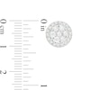 Thumbnail Image 3 of 1 CT. T.W. Multi-Diamond Frame Stud Earrings in 10K Gold