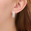 Thumbnail Image 2 of 1-1/5 CT. T.W. Diamond Multi-Row Hoop Earrings in 10K Gold