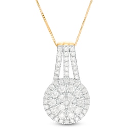 1 CT. T.W. Multi-Diamond Pendant in 10K Gold