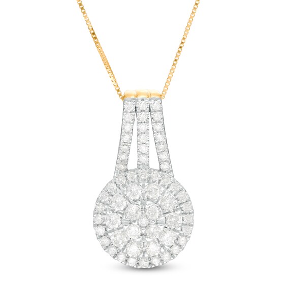1 CT. T.w. Multi-Diamond Pendant in 10K Gold