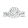 Thumbnail Image 4 of 1 CT. T.W. Diamond Double Frame Art Deco Bridal Set in 10K White Gold