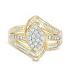 Thumbnail Image 4 of 1/2 CT. T.W. Marquise Composite Diamond Split Shank Ring in 10K Gold