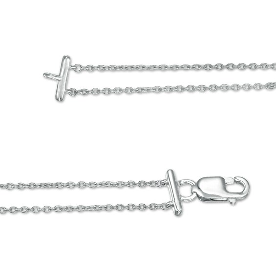 1/4 CT. T.w. Pear-Shaped Diamond Station Double Strand Bracelet in 10K White Gold - 7.25"