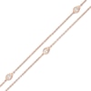 Thumbnail Image 0 of 1/4 CT. T.W. Pear-Shaped Diamond Station Double Strand Bracelet in 10K Rose Gold - 7.25"