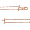 Thumbnail Image 2 of 1/4 CT. T.W. Pear-Shaped Diamond Station Double Strand Bracelet in 10K Rose Gold - 7.25"