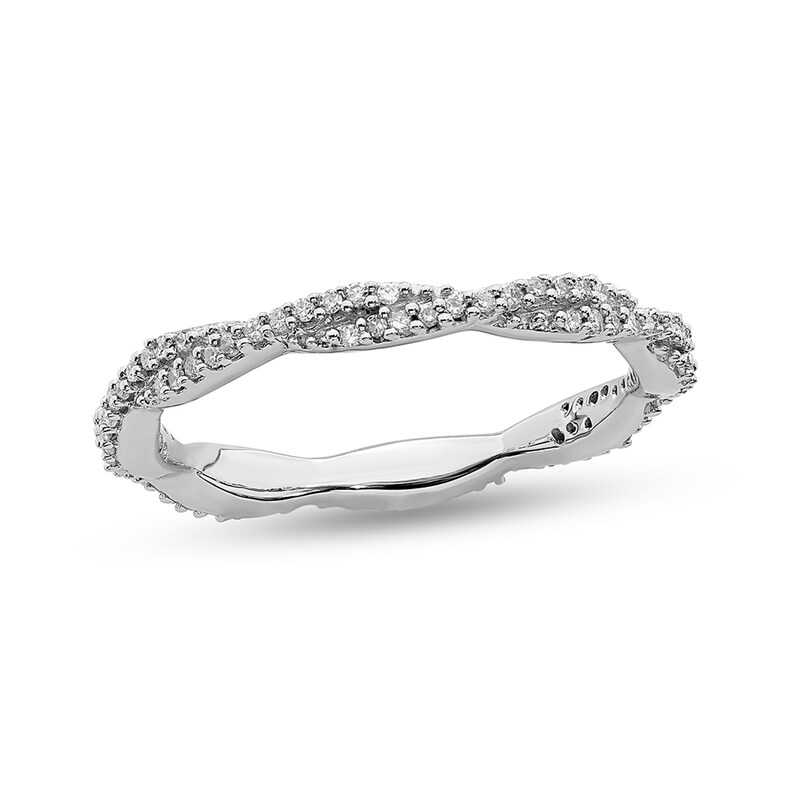 Sterling Silver Stackable Expressions Twist Band Ring Sterling Silver Stackable Expressions Twist Band Ring