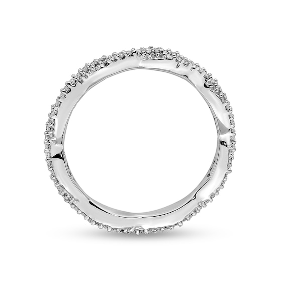 Stackable Expressionsâ¢ 1/4 CT. T.w. Diamond Twist Band in Sterling Silver