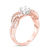 Thumbnail Image 3 of 1-1/10 CT. T.W. Diamond Crossover Vintage-Style Engagement Ring in 14K Two-Tone Gold