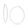 Thumbnail Image 0 of 1-1/2 CT. T.W. Diamond Inside-Out 66.0mm Hoop Earrings in 10K White Gold