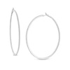 Thumbnail Image 1 of 2 CT. T.W. Diamond Inside-Out 74.5mm Hoop Earrings in 10K White Gold