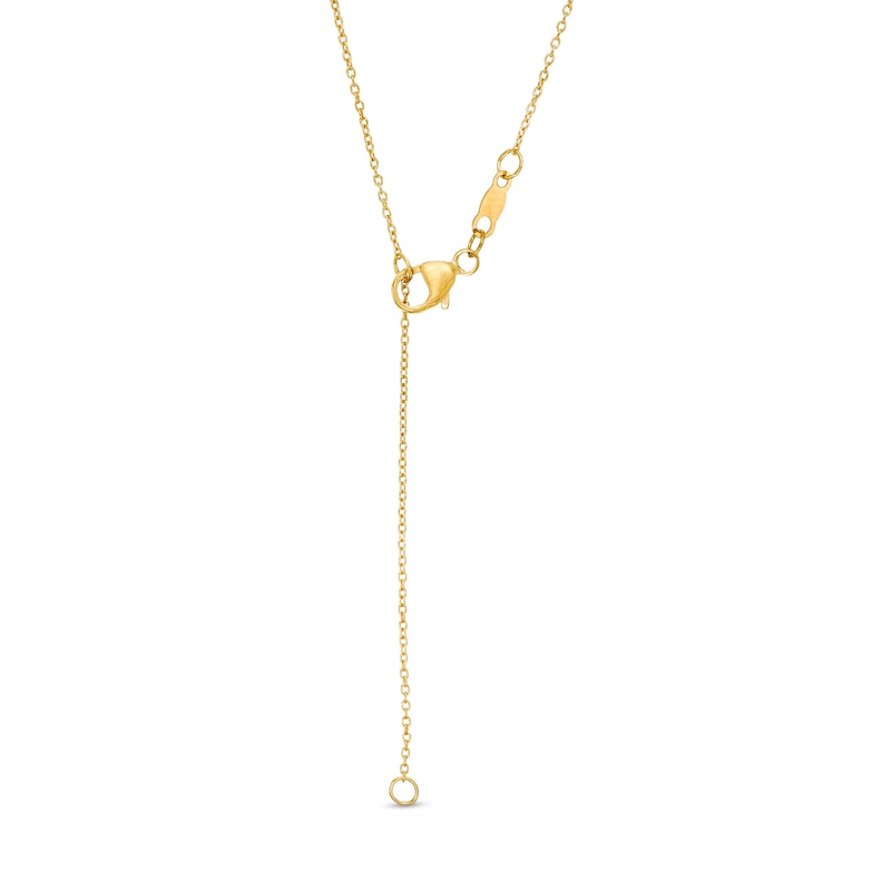 Main Image 3 of 1/2 CT. T.W. Multi-Shaped Diamond Bezel-Set Station Necklace in 10K Gold