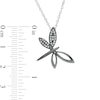 Thumbnail Image 2 of 1/10 CT. T.W. Diamond Tilted Dragonfly Pendant in Sterling Silver and Black Rhodium