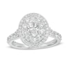 Thumbnail Image 1 of Love’s Destiny by Zales 1-3/4 CT. T.W. Certified Oval Diamond Double Frame Engagement Ring in 14K Two-Tone Gold (I/SI2)