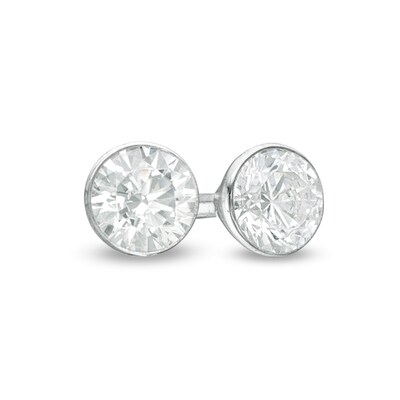 14kt or Blanc filles Infant Ronde Diamant Solitaire Boucles d/'oreille 1//12 cttw