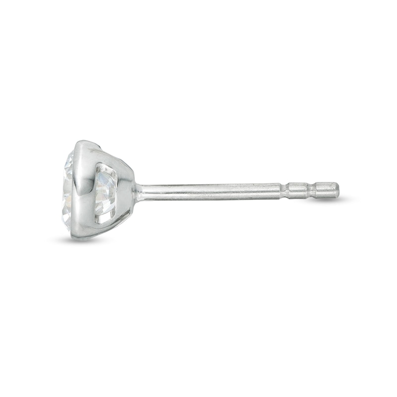 Main Image 3 of 3/8 CT. T.W. Diamond Solitaire Stud Earrings in 14K White Gold