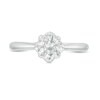 Thumbnail Image 4 of Celebration Ideal 1 CT. T.W. Certified Diamond Frame Engagement Ring in 14K White Gold (I/I1)