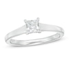 Thumbnail Image 1 of Zales Private Collection 3/4 CTW. Certified Colourless Princess-Cut Diamond Engagement Ring in 14K Two-Tone Gold (F/I1)