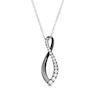 Thumbnail Image 0 of 1/3 CT. T.W. Journey Diamond Infinity Pendant in 10K White Gold and Black Rhodium