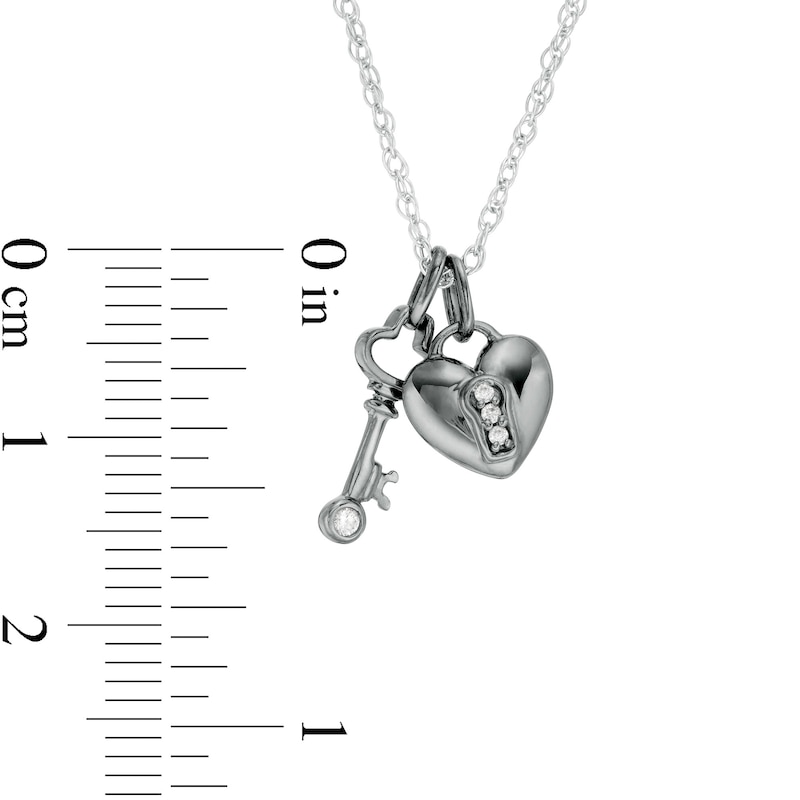 Padlock and Key Necklace - Sterling Silver