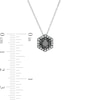 Thumbnail Image 3 of 1-1/4 CT. T.W. Enhanced Black and White Diamond Hexagonal Frame Pendant in 10K White Gold with Black Rhodium