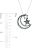Thumbnail Image 3 of 1/8 CT. T.W. Enhanced Black and White Diamond Crescent Moon and Stars Pendant in Sterling Silver with Black Rhodium