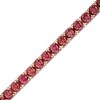 Thumbnail Image 0 of 4.0mm Rhodolite Garnet Tennis Bracelet in Sterling Silver with Rose Rhodium - 7.25"