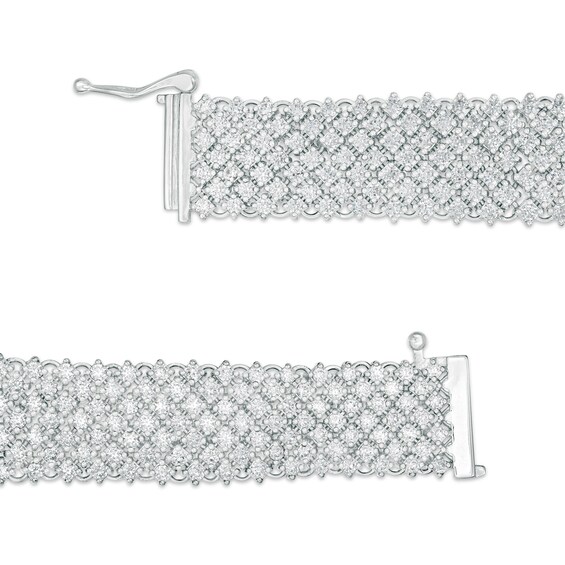 10 CT. T.w. Diamond Multi-Row Bracelet in 10K White Gold