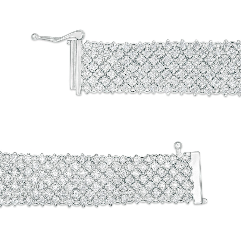 10 CT. T.W. Diamond Multi-Row Bracelet in 10K White Gold