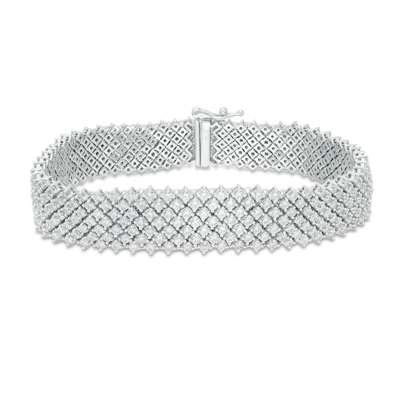 10 CT. T.W. Diamond Multi-Row Bracelet in 10K White Gold