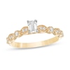 Thumbnail Image 0 of 1/2 CT. T.W. Emerald-Cut Diamond with Marquise Shapes Vintage-Style Engagement Ring in 10K Gold