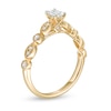 Thumbnail Image 3 of 1/2 CT. T.W. Emerald-Cut Diamond with Marquise Shapes Vintage-Style Engagement Ring in 10K Gold