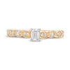 Thumbnail Image 3 of 1/2 CT. T.W. Emerald-Cut Diamond with Marquise Shapes Vintage-Style Engagement Ring in 10K Gold