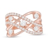 Thumbnail Image 1 of 1 CT. T.W. Diamond Orbit Crossover Ring in 10K Rose Gold