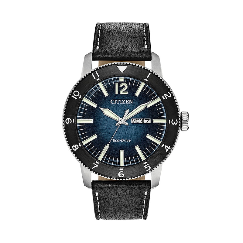 Men's Citizen Eco-Drive®Brycen Strap Watch with Blue Dial (Model: AW0078-08L)