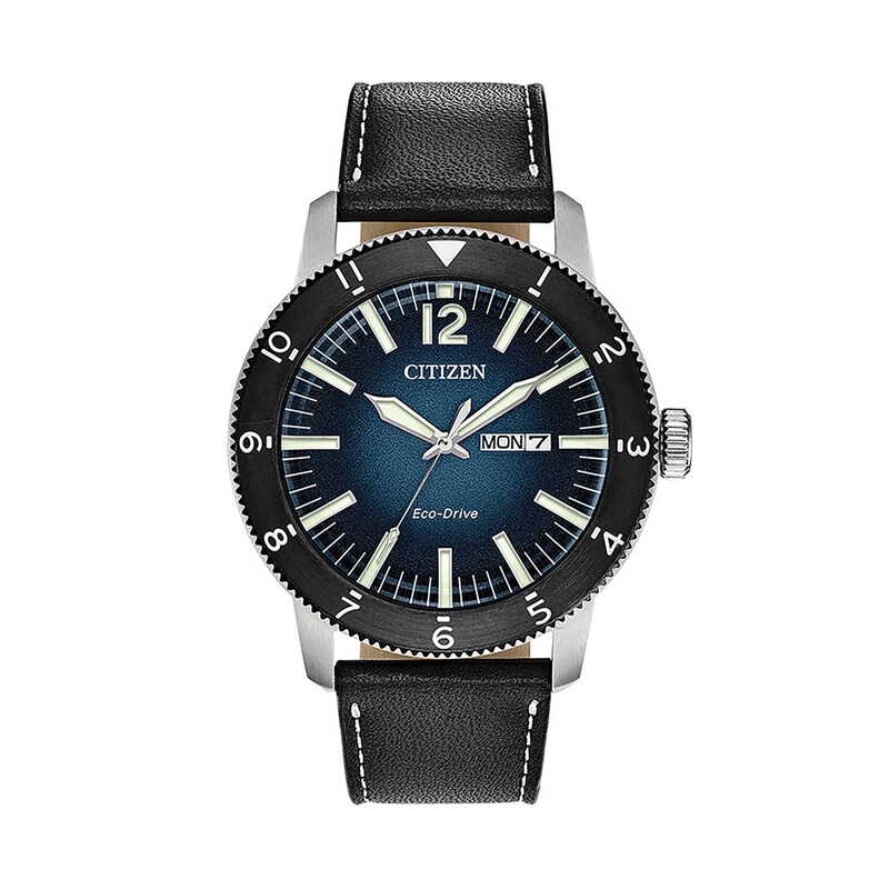 Main Image 1 of Men's Citizen Eco-Drive®Brycen Strap Watch with Blue Dial (Model: AW0078-08L)