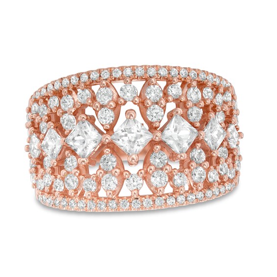 1-1/2 CT. T.W. Diamond Art Deco Ring in 10K Rose Gold 1-1/2 CT. T.W. Diamond Art Deco Ring in 10K Rose Gold