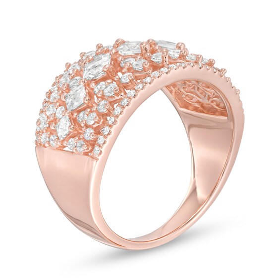 1-1/2 CT. T.W. Diamond Art Deco Ring in 10K Rose Gold 1-1/2 CT. T.W. Diamond Art Deco Ring in 10K Rose Gold