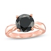 Thumbnail Image 1 of 3 CT. Black Diamond Solitaire Engagement Ring in 10K Rose Gold