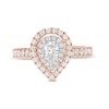 Thumbnail Image 3 of 1 CT. T.W. Pear-Shaped Diamond Double Frame Engagement Ring in 14K Rose Gold