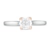 Thumbnail Image 4 of 1-1/5 CT. T.W. Certified Cushion-Cut Diamond Engagement Ring in 14K Two-Tone Gold (I/I1)