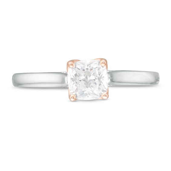 1-1/5 CT. T.w. Certified Cushion-Cut Diamond Engagement Ring in 14K Two-Tone Gold (I/I1)