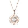 Thumbnail Image 1 of 1/4 CT. T.W. Diamond Art Deco Vintage-Style Pendant in 10K Rose Gold